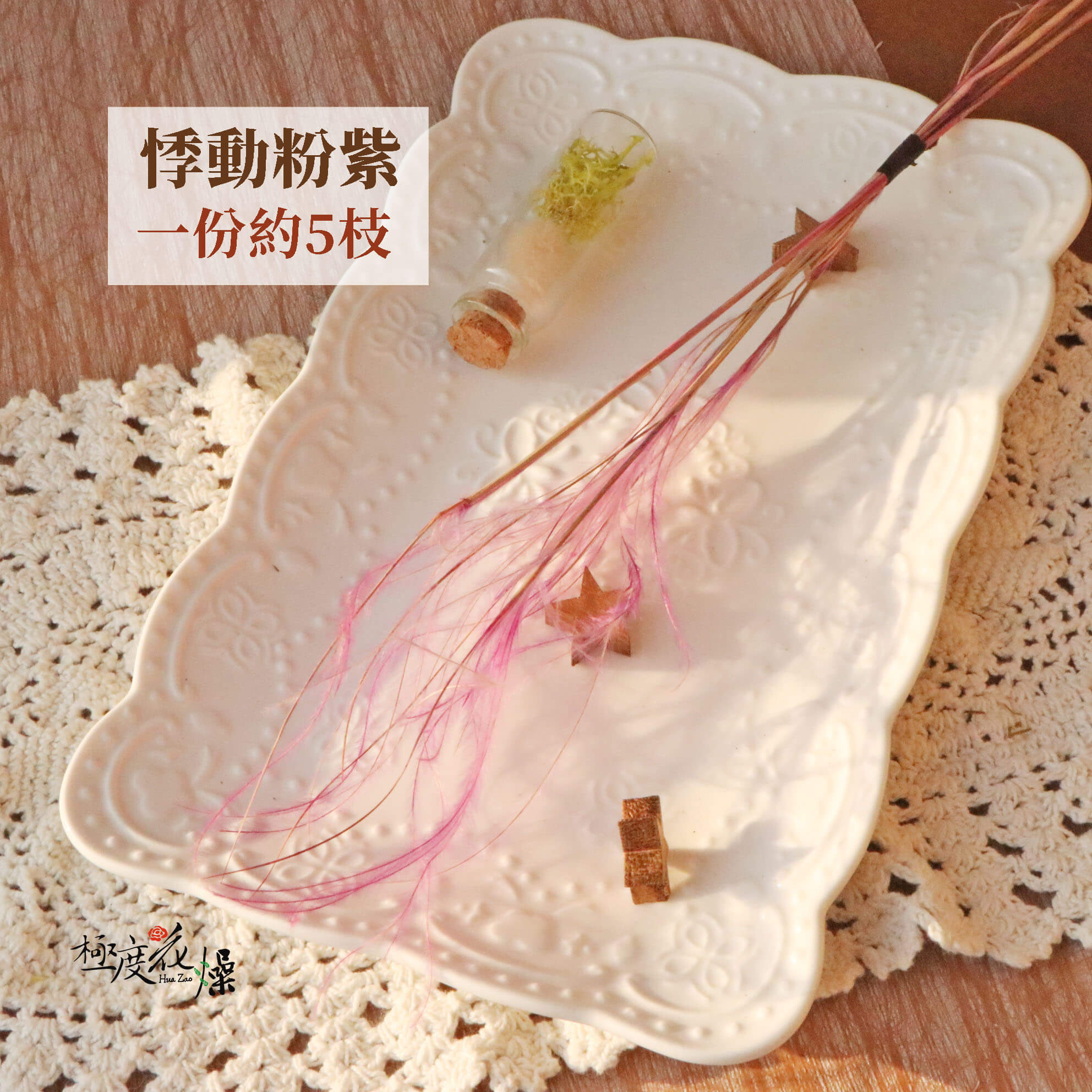 悸動粉紫 _乾燥羽毛草