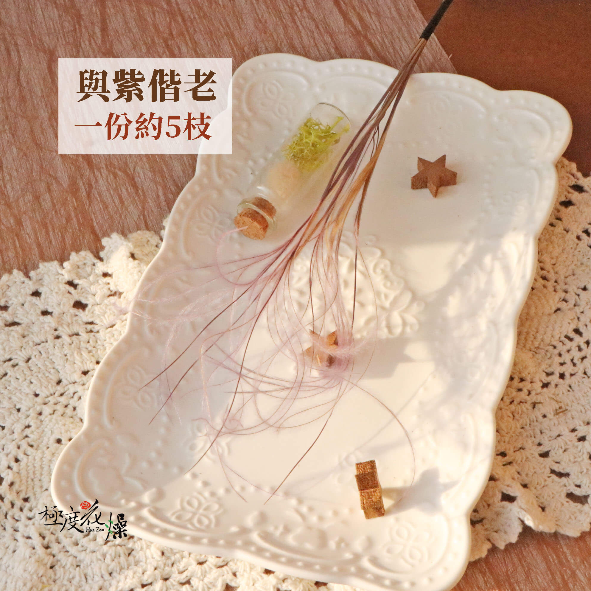 與紫偕老 _乾燥羽毛草