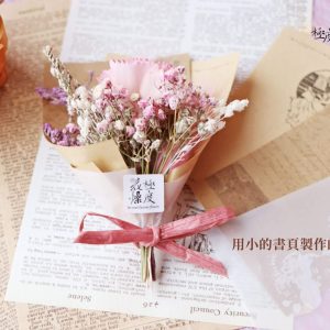 花藝品呈現_迷你英文書頁包裝紙